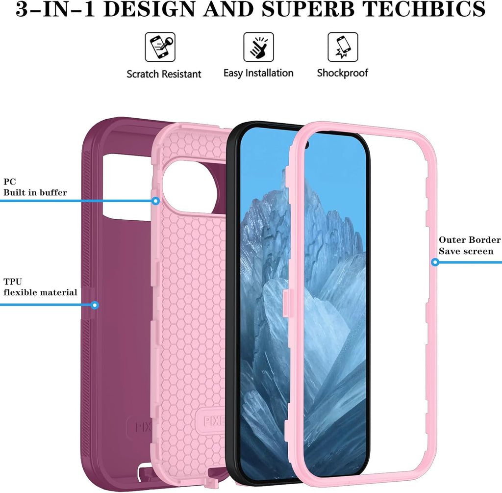 3 in 1 Detachable Protective phone Case for Google Pixel 10 Pro XL
