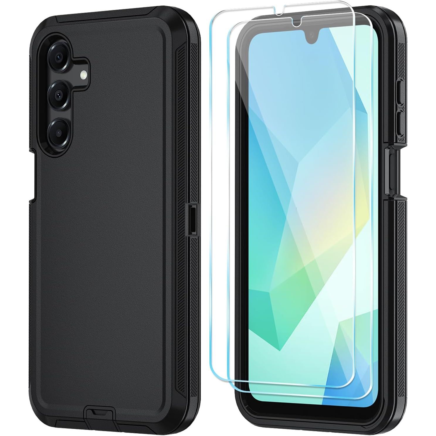 3 in 1 Detachable Protective phone  Case  with Soft HD Screen Protector