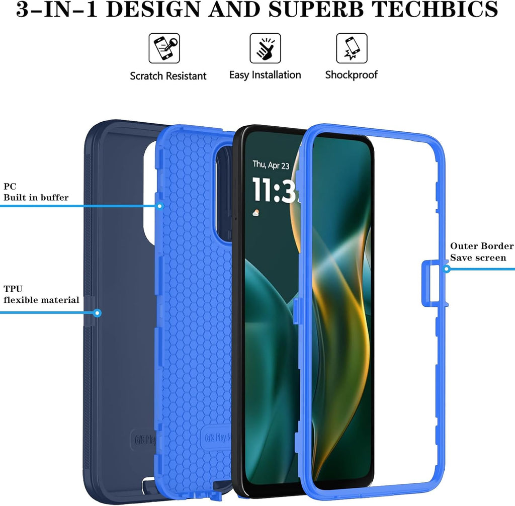 3 in 1 Detachable Protective  phone  Case for Moto G Play 5G 2026