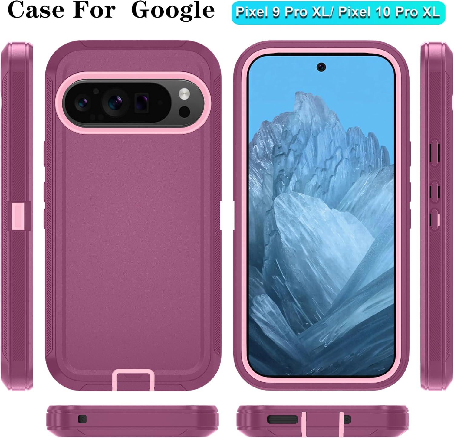 3 in 1 Detachable Protective phone Case for Google Pixel 10 Pro XL