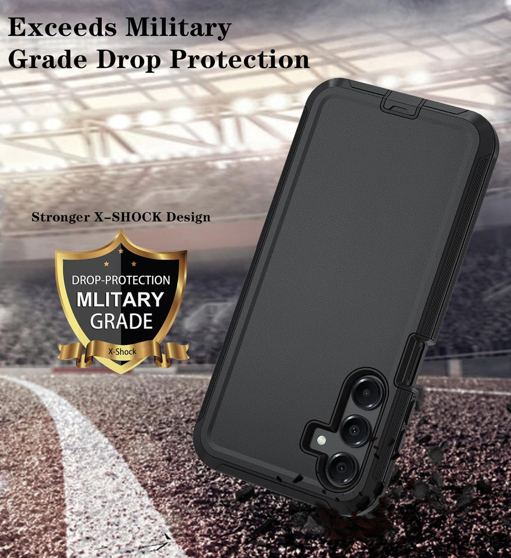 3 in 1 Detachable Protective phone  Case  with Soft HD Screen Protector