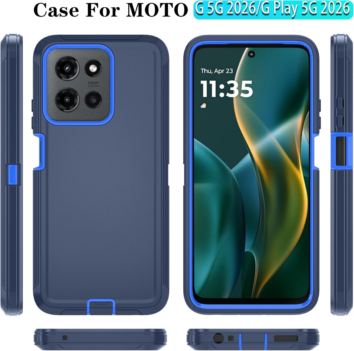 3 in 1 Detachable Protective  phone  Case for Moto G Play 5G 2026