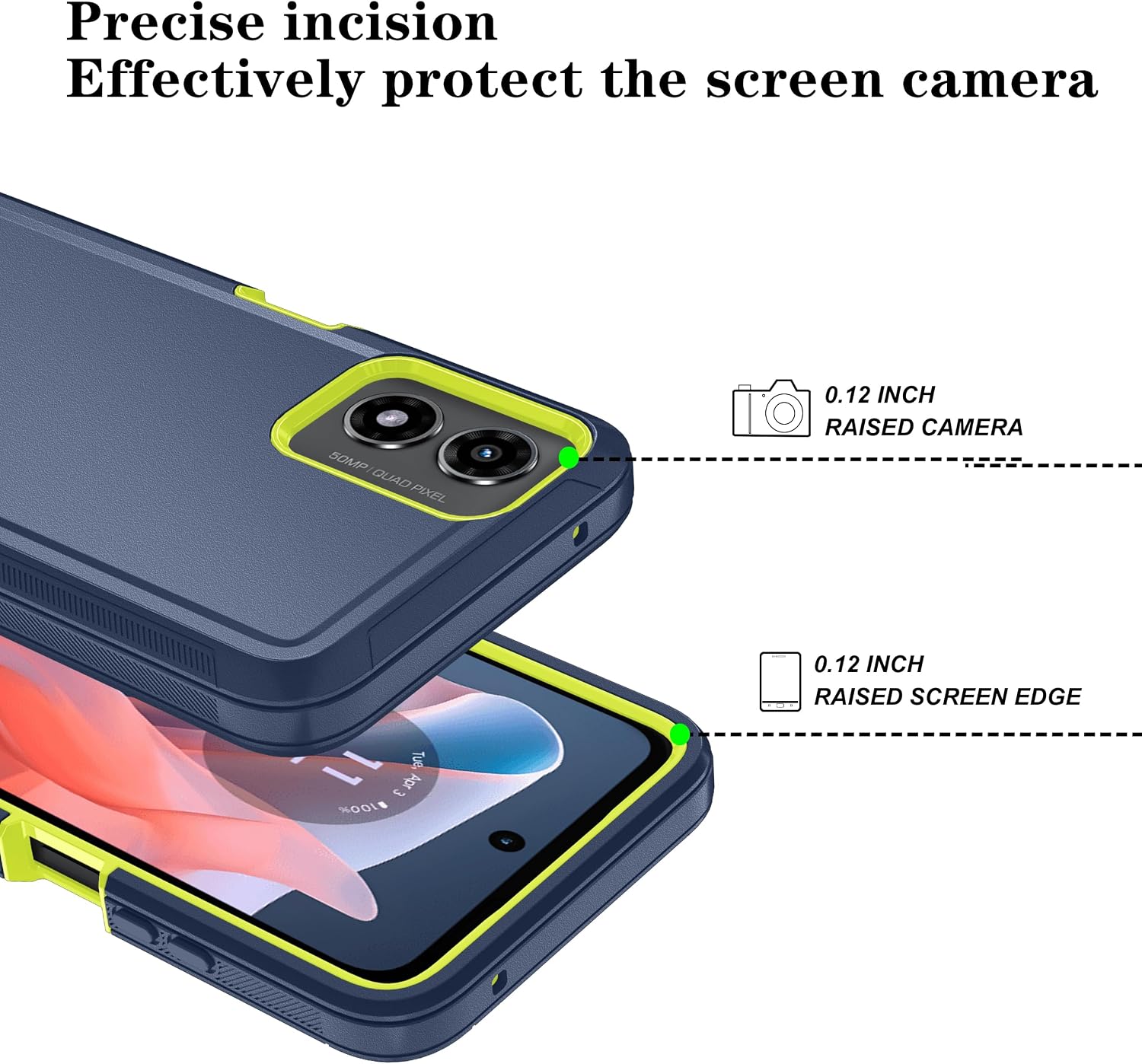 3 in 1 Detachable Protective  phone  Case